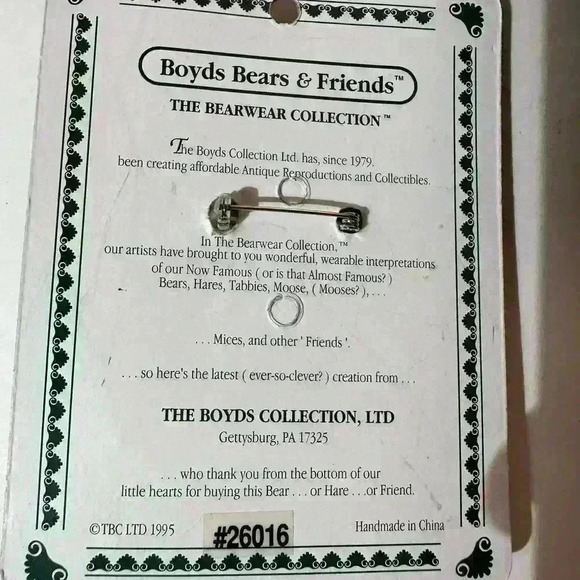 Vtg 1995 Boyds Bearwear & Folkwear  Brooch Lapel Pin - Lot Of 5 - Picture 8 of 12